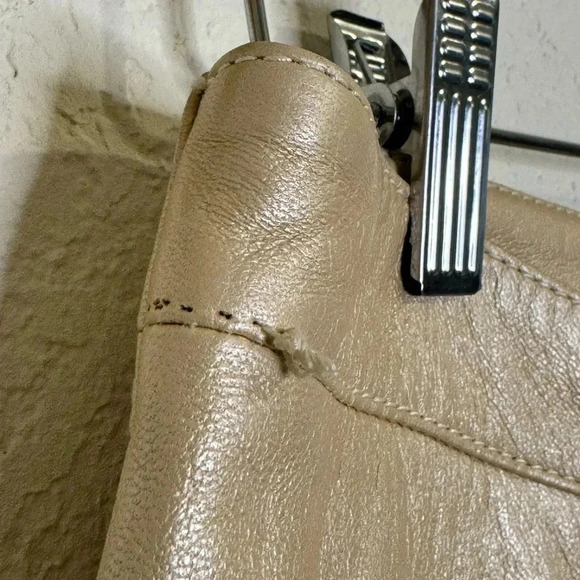 St. John - Gold  Tan Leather Straight Leg - Picture 8 of 15